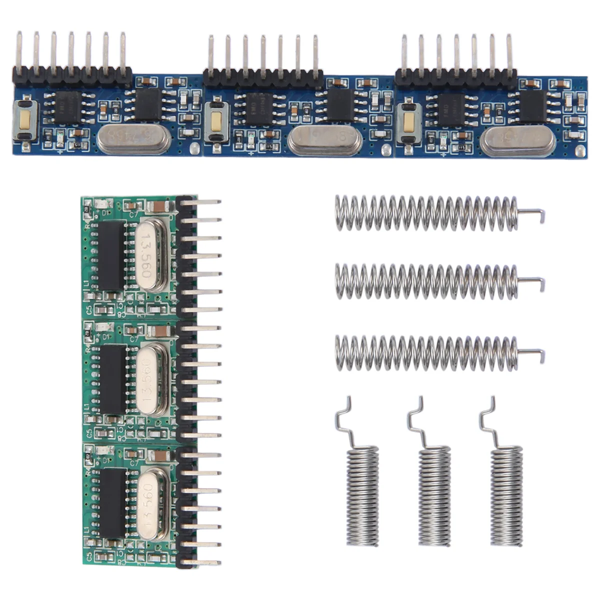 ABUOWireless RX480E-4WQB 433Mhz RF Module Transmitter and Receiver 3 Sets 4 Channel Output Link Kit for Remote Control