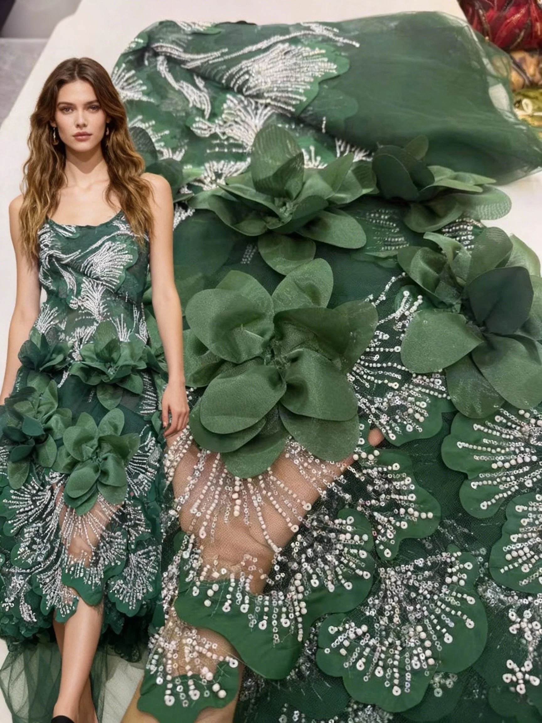 

Африканские 3D цветы и блестки 2026, последняя горячая распродажа, африканская французская вечерняя кружевная ткань, тюль, нигерийская ткань с бусинами для свадебного платья