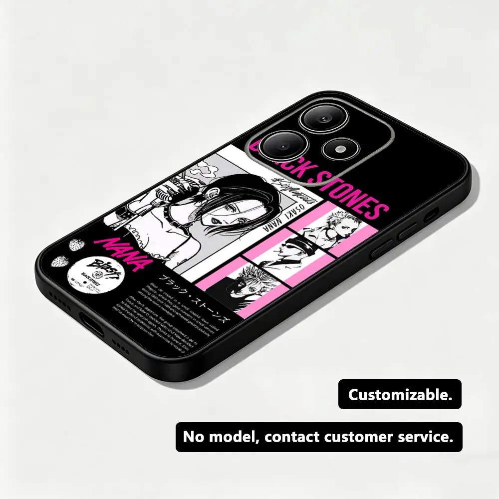 Girl Nana cool anime fashion design ins Phone Case For Redmi Note 17 15 14 13 12 11 Pro Plus S 5G Soft Black Phone Cover
