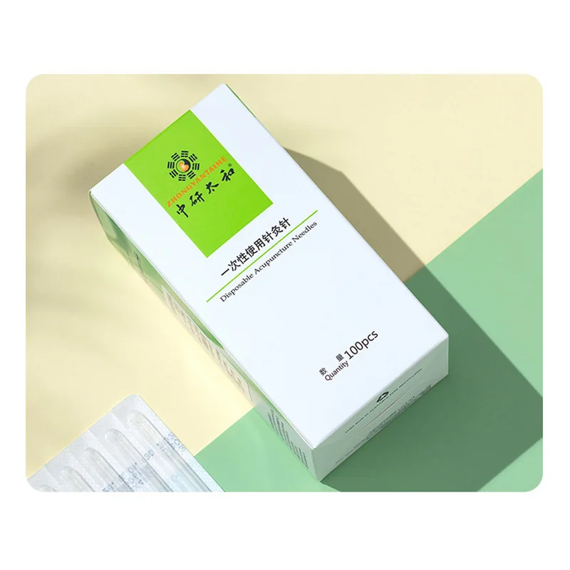 ZHONGYAN TAIHE 10BOX/1000PCS Disposable Acupuncture Needle with Tube Sterile Individually Packaged Multiple Sizes