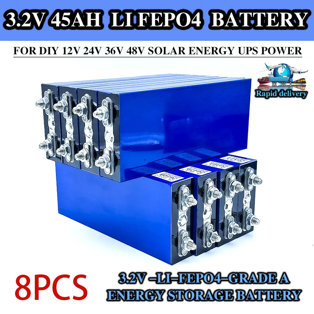 25Ah 45Ah 3.2V  LiFePO4 Battery Cell 25000mAhLithium Iron Phosphate Deep Cycles for Diy 12V 24V 36V 48V Solar Energy UPS Power