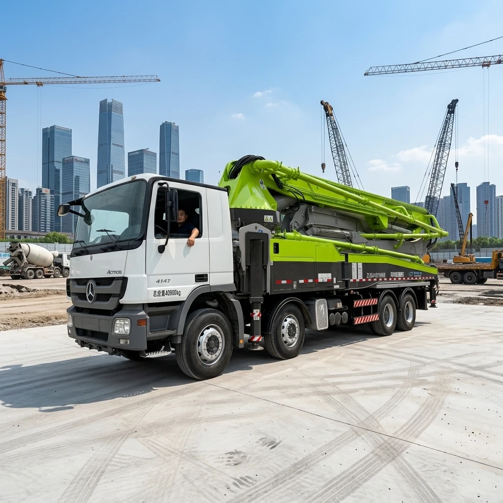2026 Diesel 50m Truck Concrete Pump 408HP Well Maintained Full Inspection Stable Operation Construction Machinery
