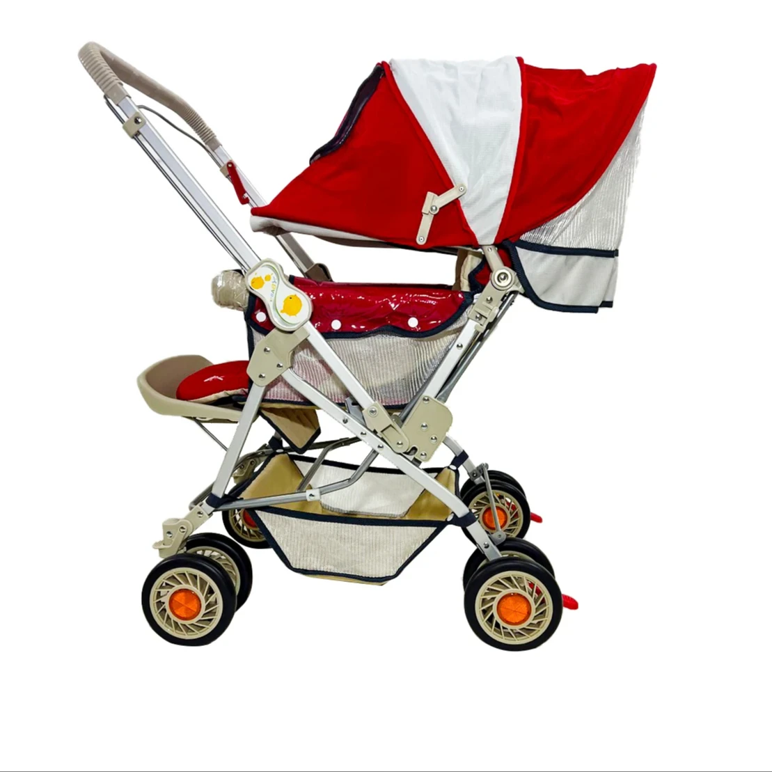 Lightweight Luxury Large Two-Way Red Baby Stroller For 0-3 Years Babies