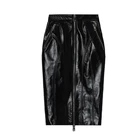 fashion leather pencil skirt