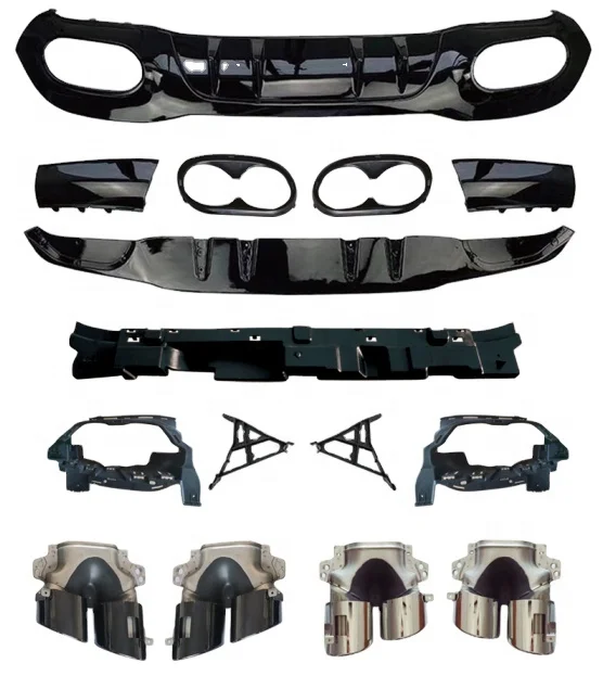 

Dream Garage Factory Price Rear Diffuser With Exhaust Tip For A45s Sedan A CLASS W177