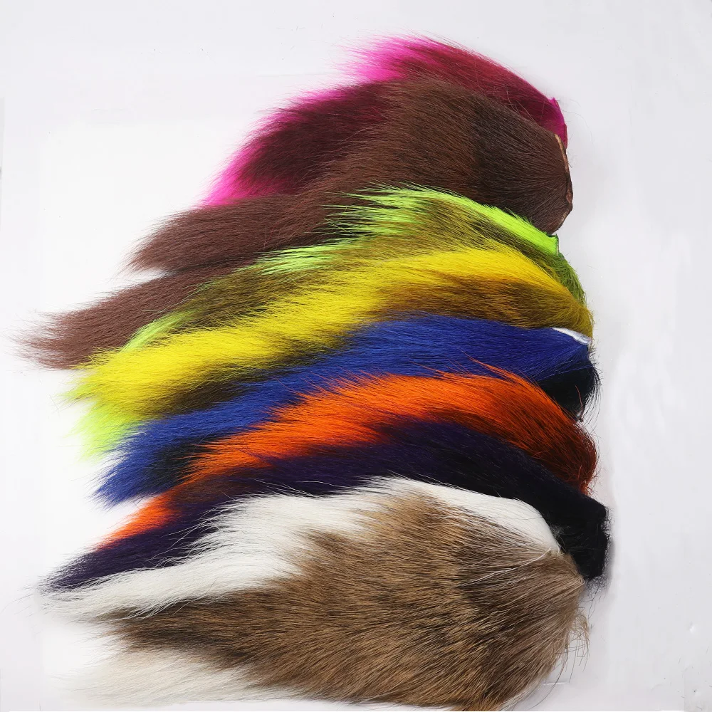 ICERIO Natrual Bucktail Deer Hair Fly Tying Material Trout Salmon Flies Jig Treble Hook Dressing Baitfish Tying Material