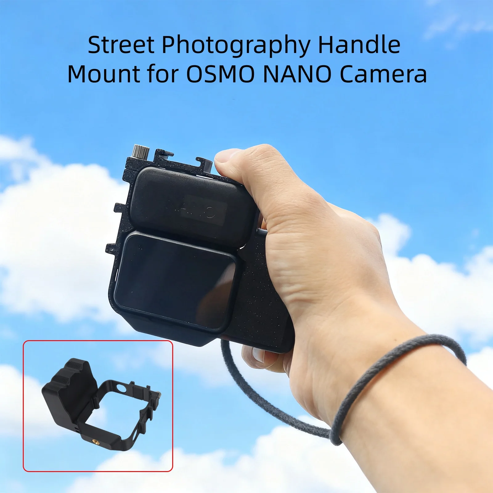 

Street Photography Handle Mount Accessory for DJI OSMO NANO - Anti-Slip Grip for On-the-Go Shooting