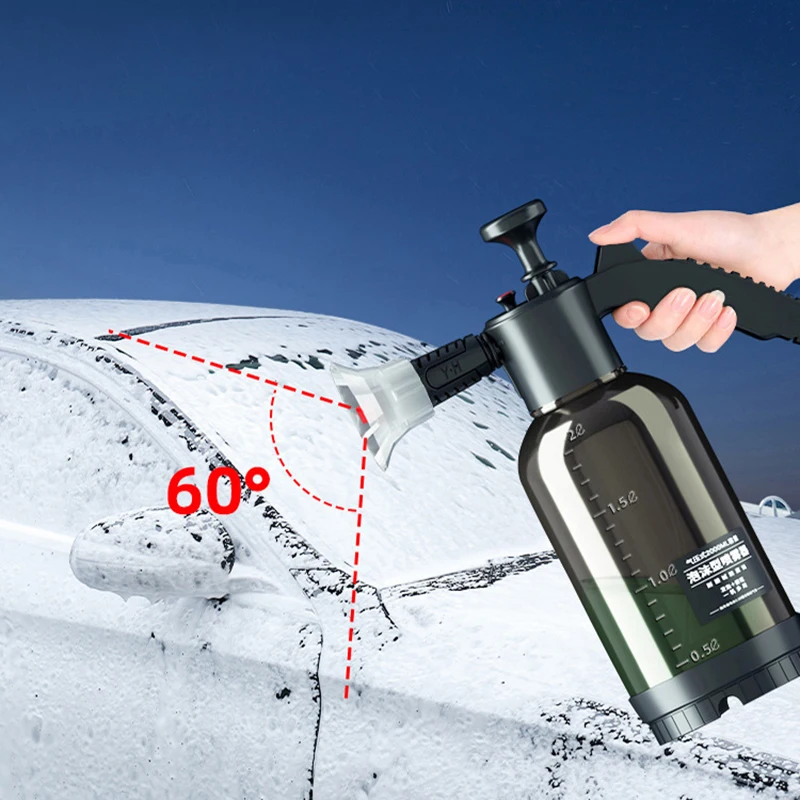 2L Hand Pump Foam Sprayer Car Wash Foam Sprayer Bottle Special Tool Car Wash Spray Tool High Pressure Foam Cleaning Spray Bottle