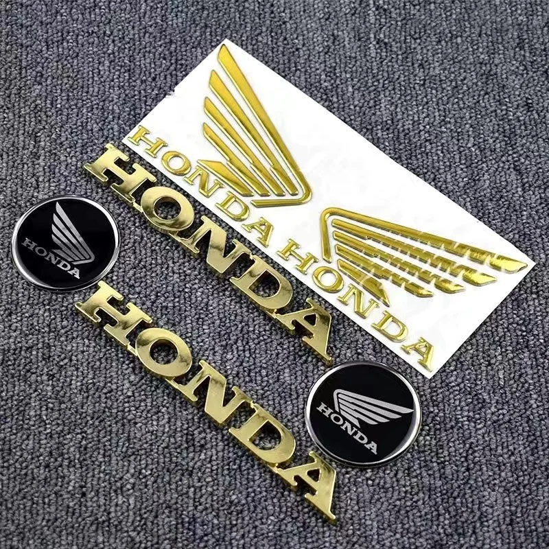 Conjunto de modificación de motocicleta Honda, pegatina 3D con logotipo, etiqueta de letra galvanizada HONDA, pegatina impermeable, accesorios de motocicleta Cbr 600