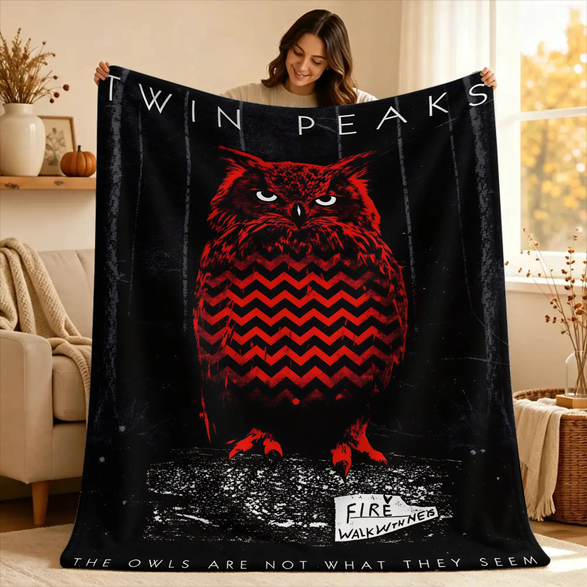 Twin Peaks F-Fire Walk Me  Super Soft Blanket  Child Plush Bedding Throws Fashion Couch Chair Flannel Bedspread Sofa Bed Cover