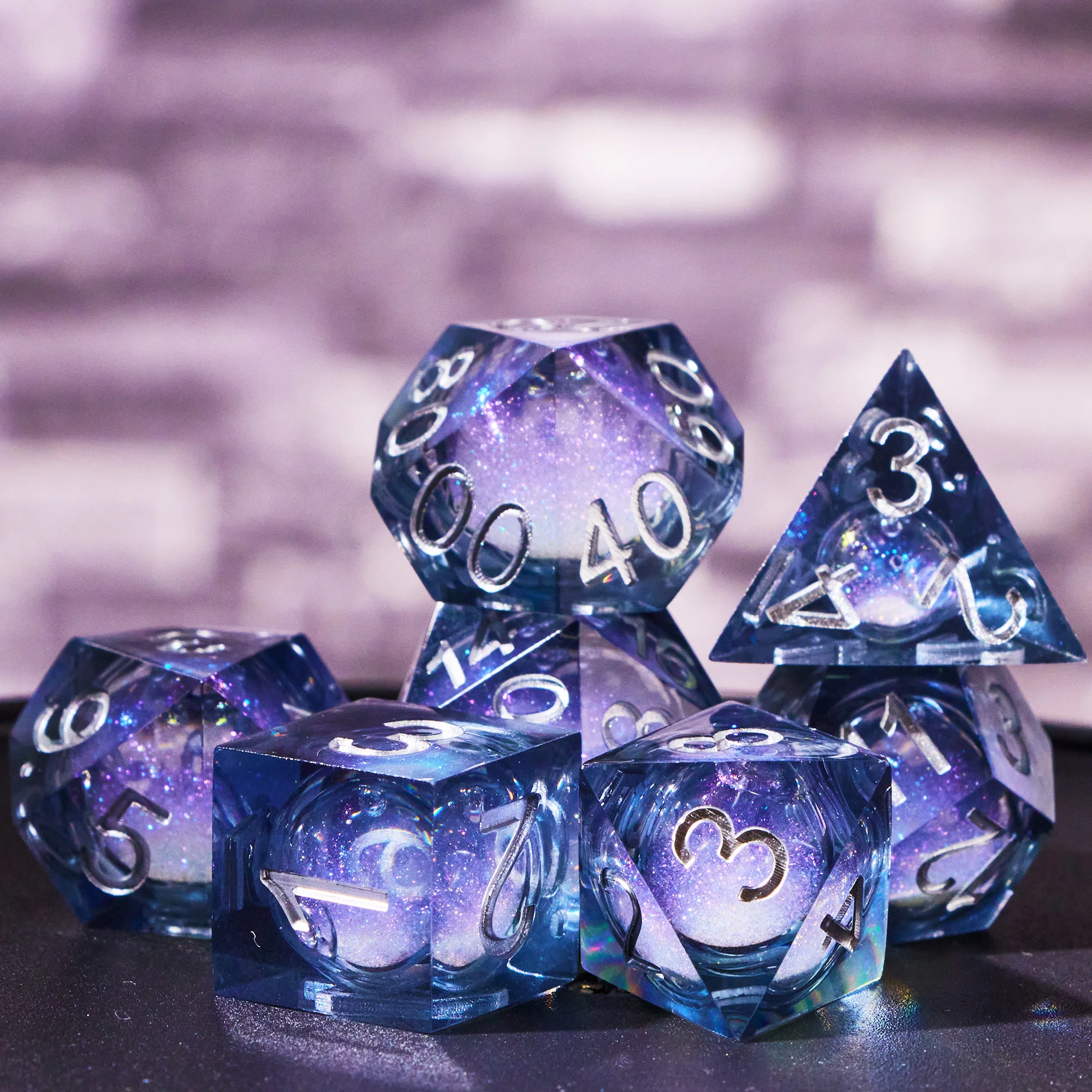 dreamy-starry-night-20-sided-dice-set-for-gaming-and-fantasy-role-playing-includes-sand-timer-race-dice-for-board-games