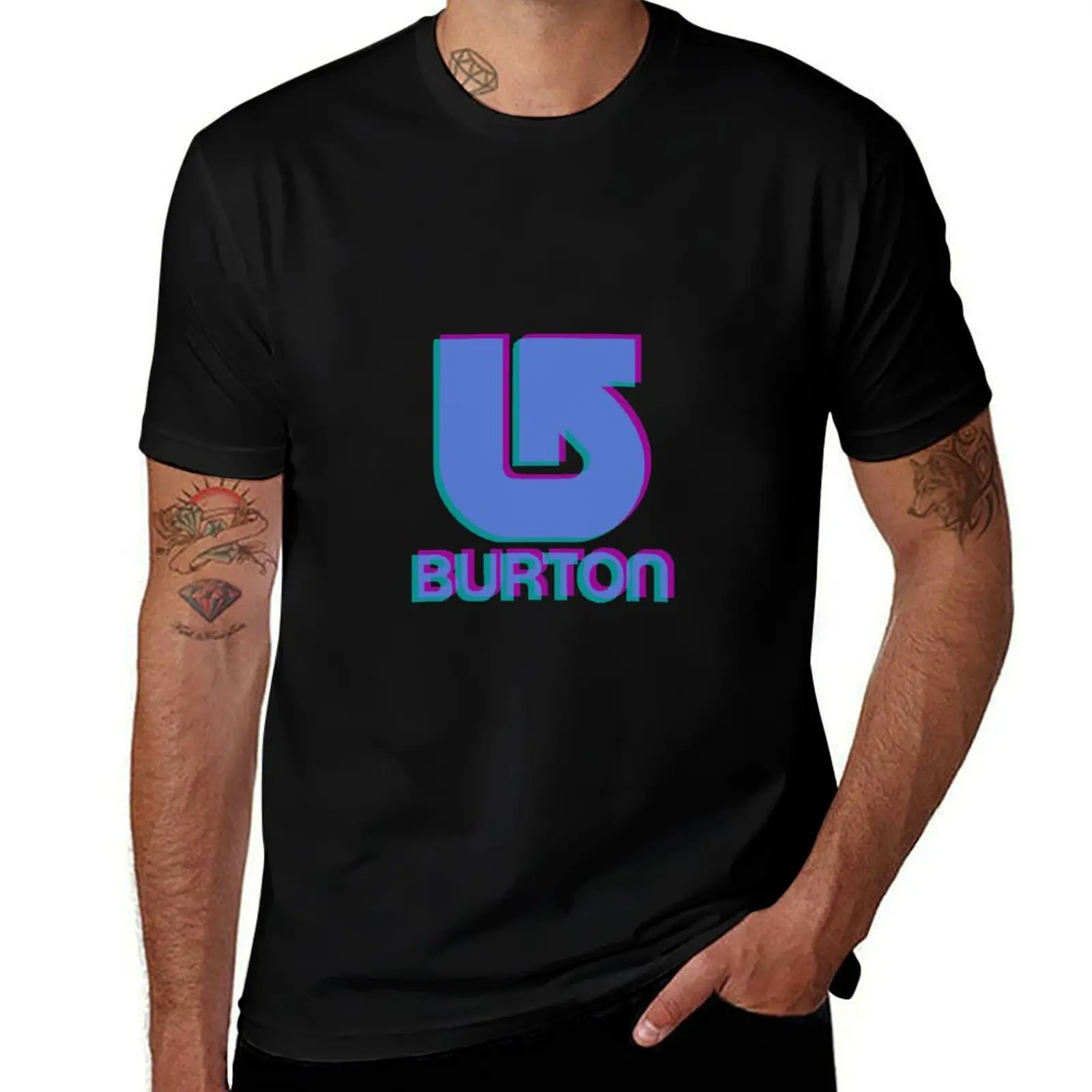 Burton Snowboards Logo 3D T-Shirt Simple Trendy Casual T-Shirt