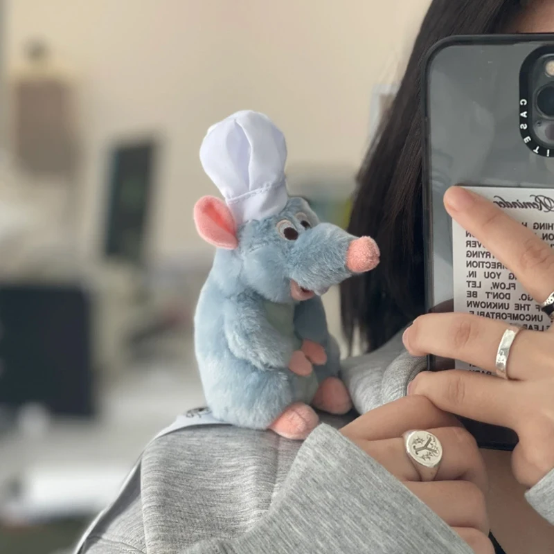 Kawaii راتاتوي ريمي الشيف دمية ألعاب من القطيفة أنيمي الشكل ديزني الطبخ ماوس المغناطيسي يجلس الكتف الديكور فتاة هدية #2
