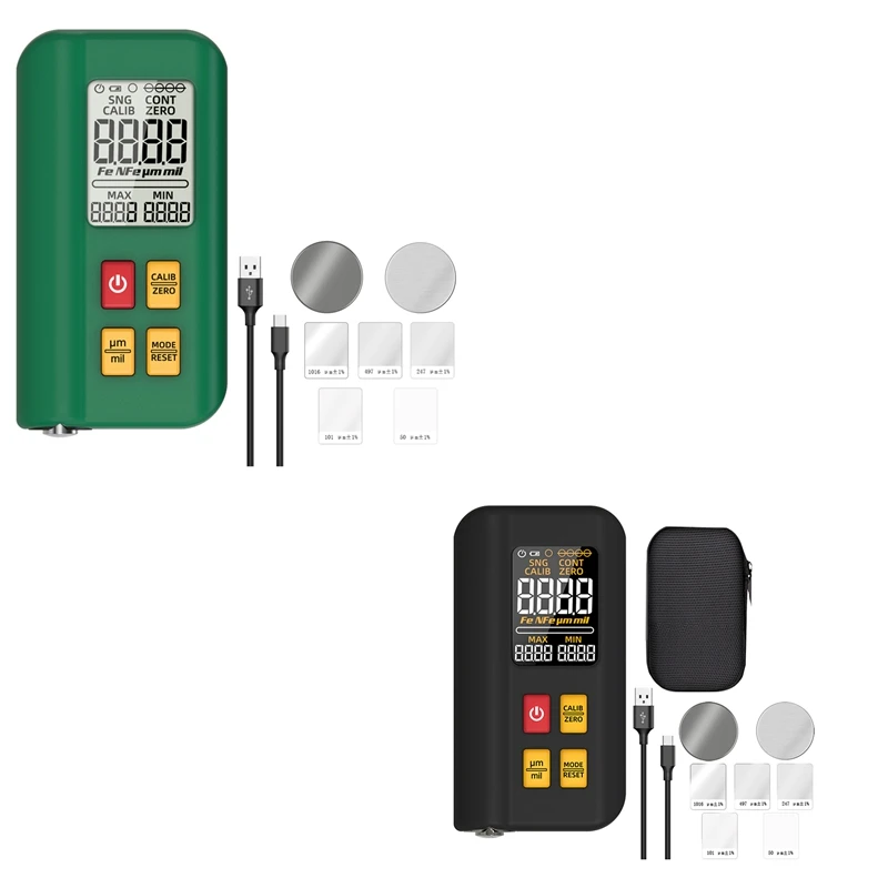 

Coating Thickness Gauge Rechargeable 0.1Micrometre/0-1500Μm Fe/Nfe MAX/MIN Zero Measuring Durable Easy Install Easy To Use