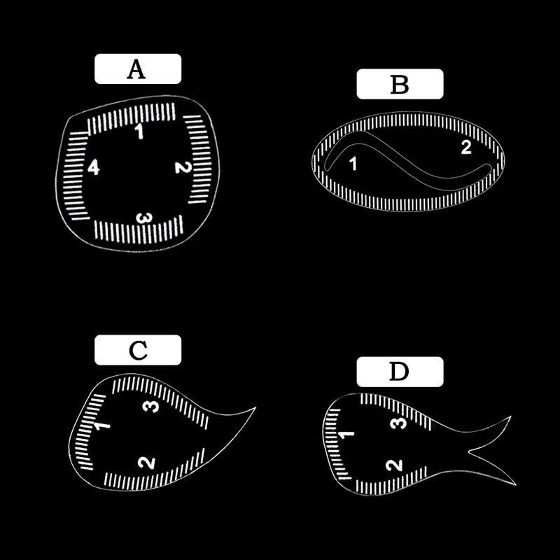 

Прозрачная трафаретная линейка для формирования бровей, для микроблейдинга, мгновенный шейпер для бровей, вспомогательный инструмент для начинающих, для рисования дизайна «рыбий хвост»