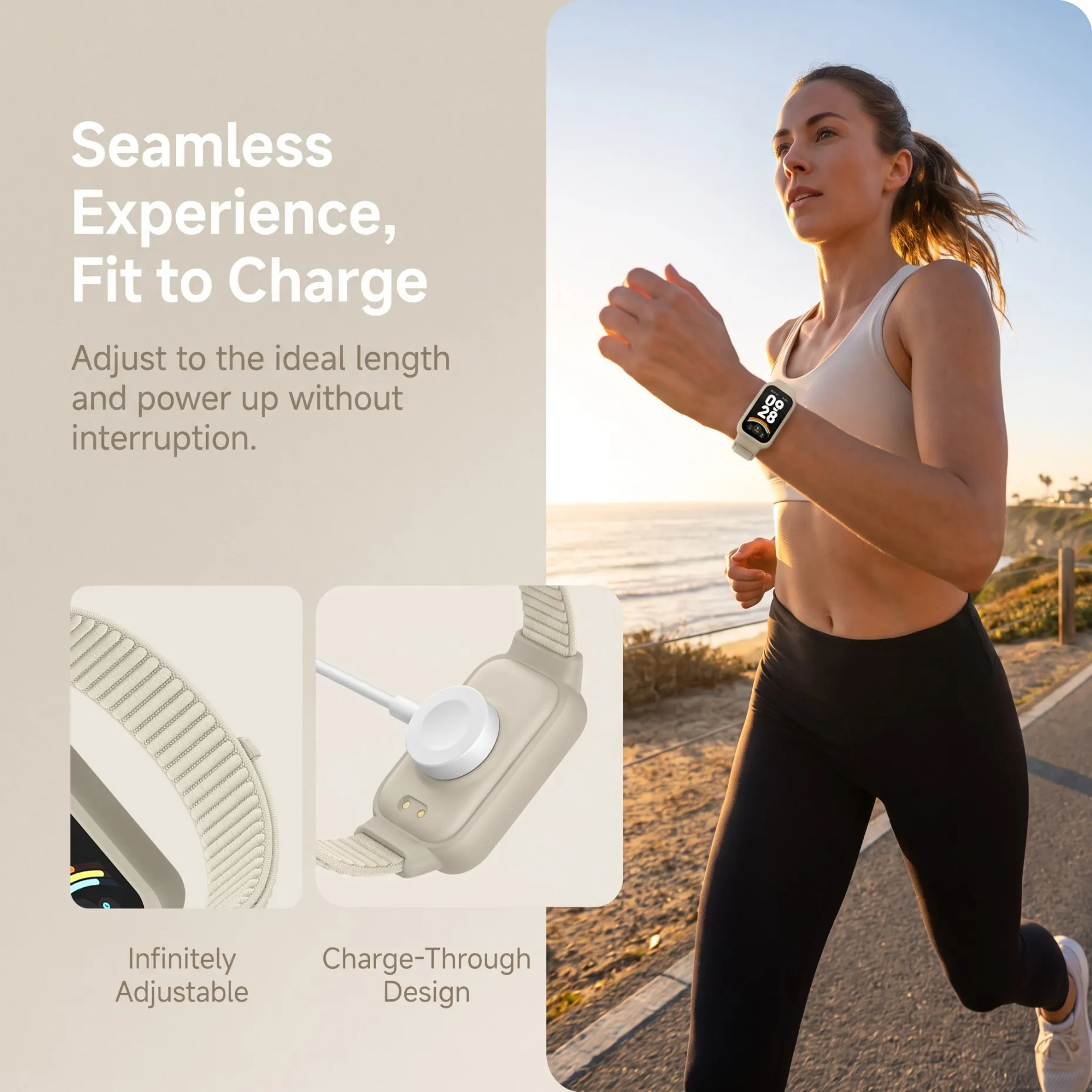Hülle+Nylon-Schlaufenarmband für Xiaomi Redmi Band 3 Smartwatch Zubehör Sport Atmungsaktives Armband Correa für Mi Band 9 Active Belt – Detail 3