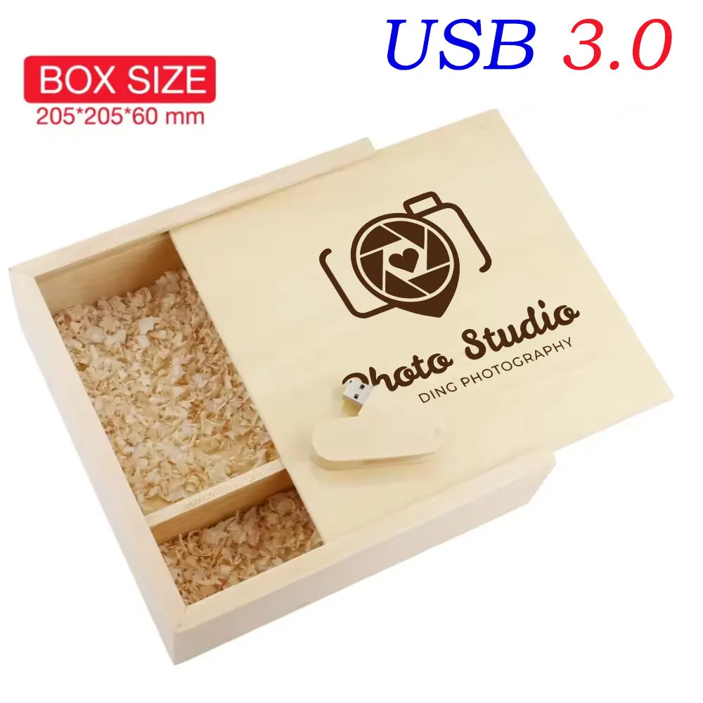 usb-30-ウォルナット製フォトアルバム-木製-ボックス付き-メモリースティック-ペンドライブ-8gb-4gb-16gb-32gb-64gb-12gb-写真撮影-ウェディング-スタジオ用