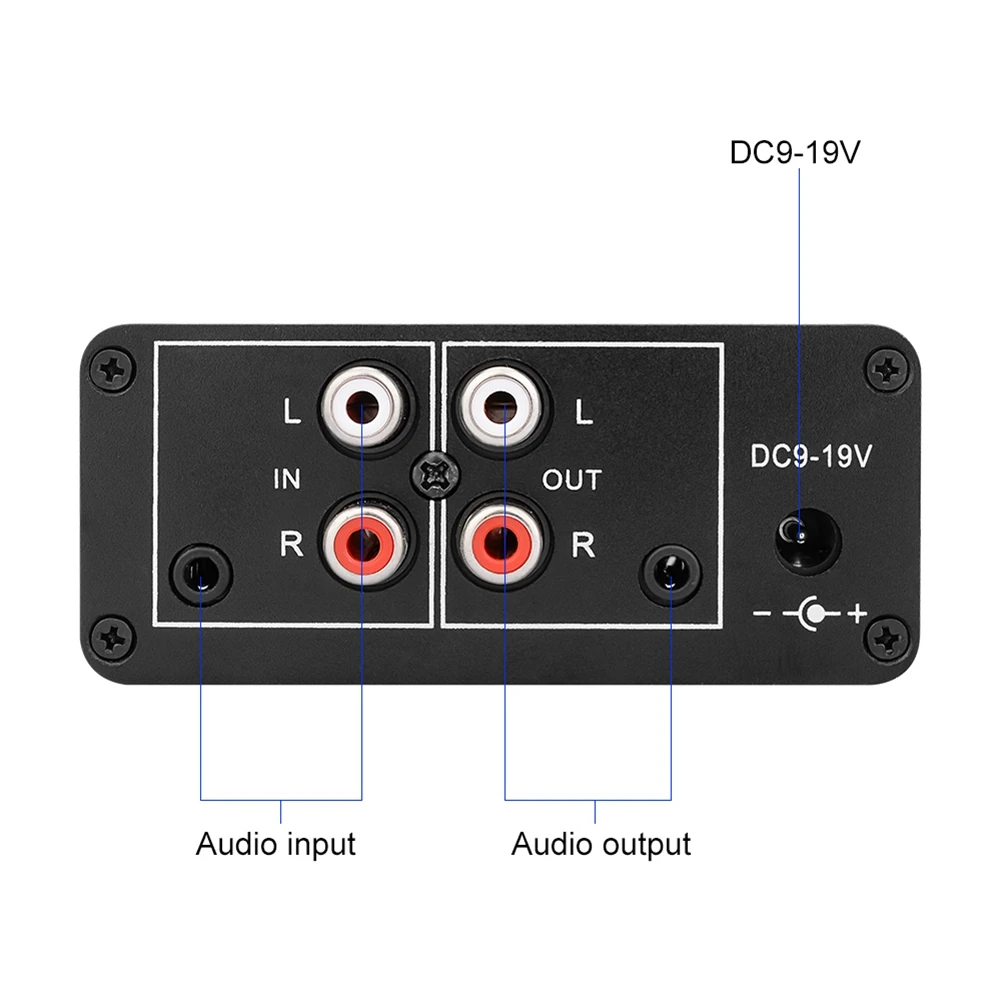 AU-10X NE5532 Stereo Audio Signal Pre-Amplifier Amp Headphone Amplifier Board Gain 20Db RCA 3.5MM Volume Control EU Plug