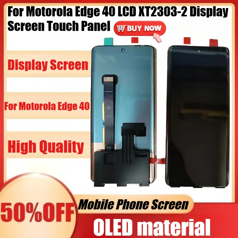 

New OLED For Motorola Edge 40 LCD XT2303-2 Display Screen Touch Panel Digitizer For Moto Edge40 LCD With fingerprints
