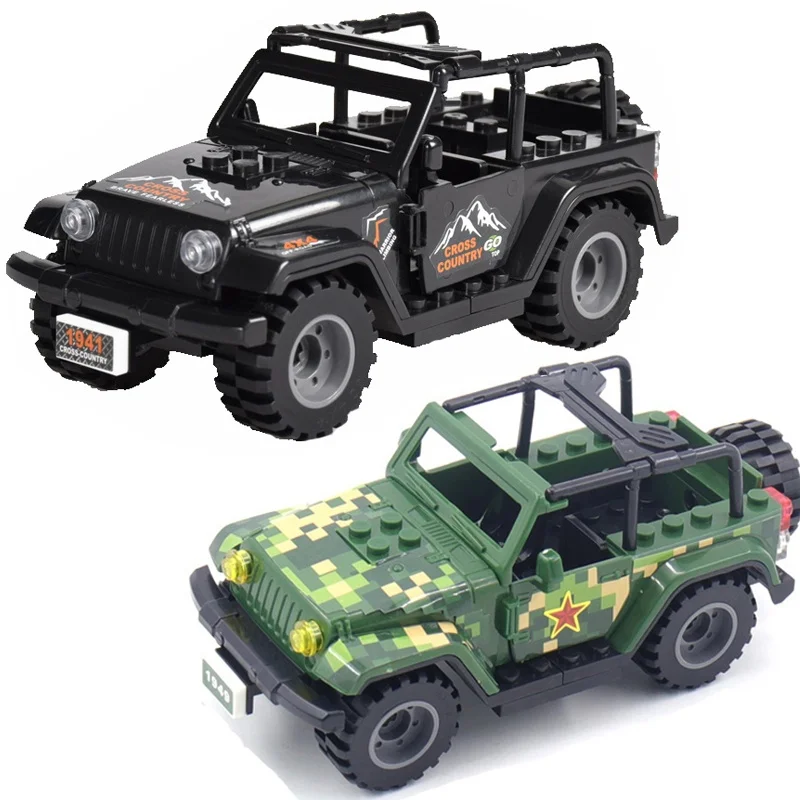 

WW2 Military SWAT Car Building Blocks Military Armored Vehicle Police Soldiers Moto Army Brick Toy For Man Children Gifts