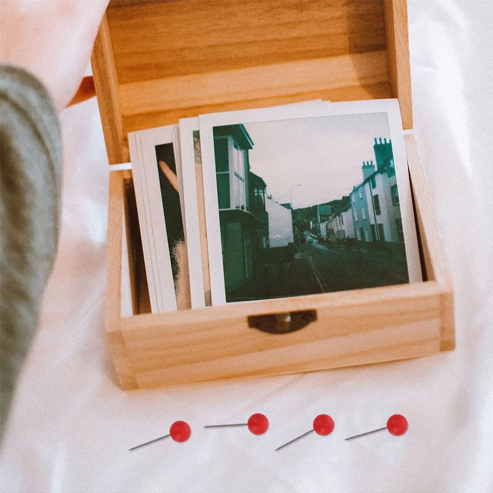 

600Pcs Red Plastic Thumbtacks for Maps Posters Photos DIY Crafts Notice Board Accessories Reliable Office Home