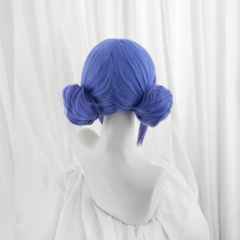 

qq273ROLECOS Game LOL Crystal Rose Sona Косплей Парик 30 см Синий Цвет Женские Парики Термостойкие Синтетические Волосы