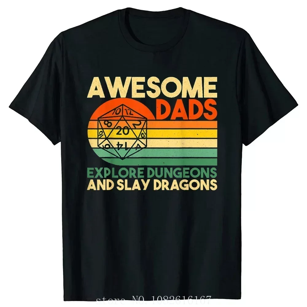 Summer Streetwear Short Sleeve Gifts T-shirt Mens Clothing Funny Awesome Dads Explore Dungeons DM RPG Dice Dragon T Shirts emo