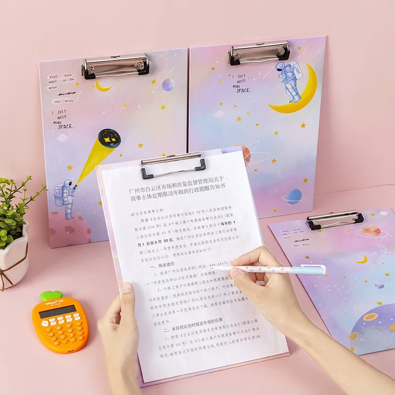 1pcs Book with Creative Cartoon Students Cute A4 Thick  Texture Durable Girl Heart Simple File Folder