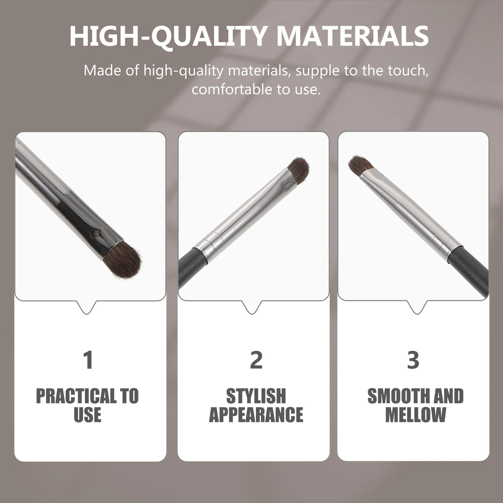 

5 Pcs Brush Makeup Tool Smooth Makeup Brush Wooden Handle Dual Use Brushes Practical Beauty Accessories