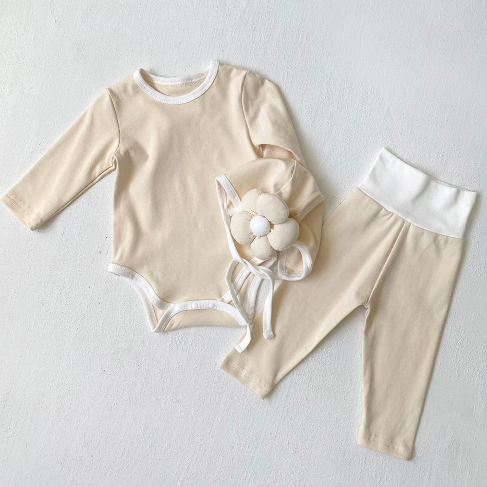

Autumn Baby Newborn Kniting Romper 2PCS Set Toddler Clothing Long Sleeve Infant Kniting Bodysuit Set 0-2Y Top+Long Pants Set