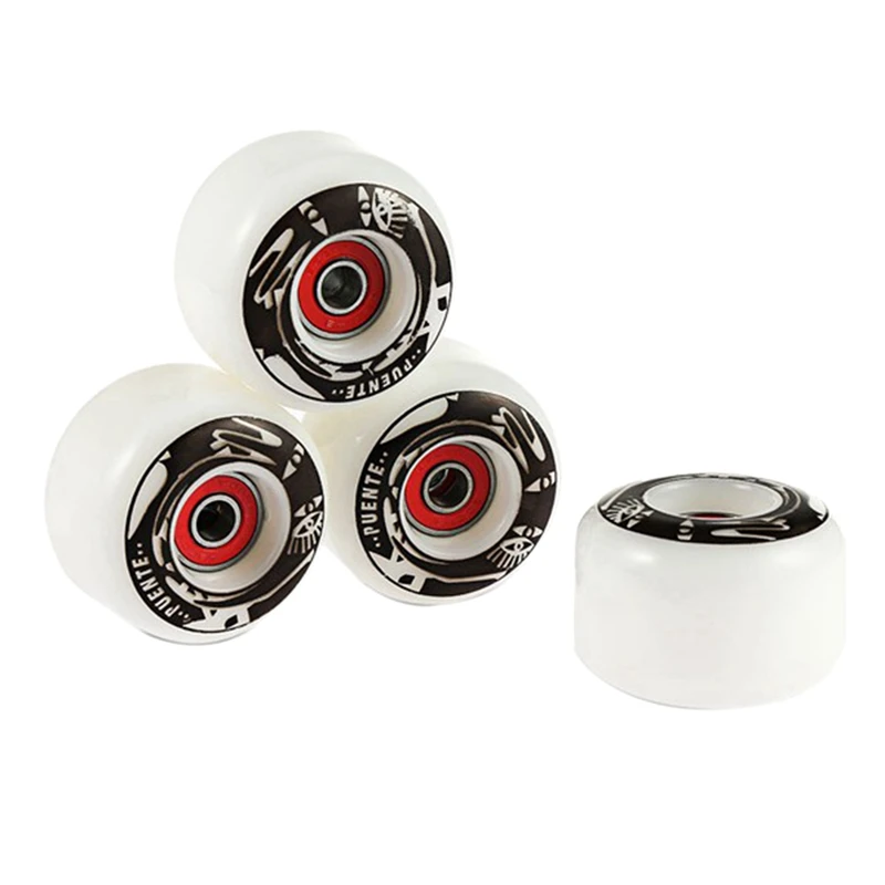 PUENTE-Durável PU Skate Rodas, Longboard Cruiser para Ollie Punk e Salto, 4Pcs Set