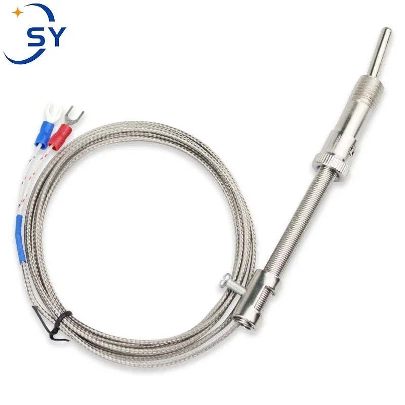 M12 Spring Thermocouple Temperature Sensor K/E Type Signal Temperature Control Probe Injection Molding Machine Measurement