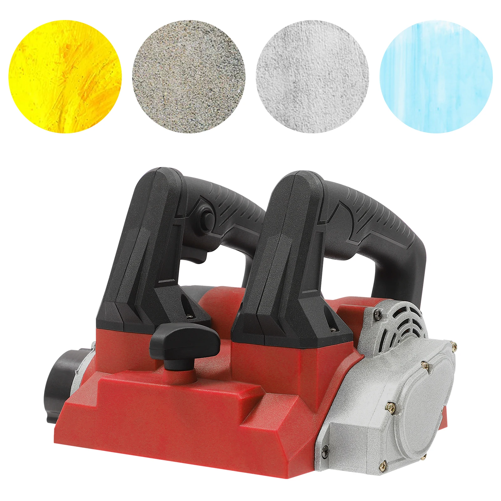 Electric Wall Planer 1300W Red, 1000-4000RPM Concrete Wall Scraper With 21 Tungsten Steel Blades, Adjustable Depth 1-4mm Wall Milling Tool for Paint Putty, 110V US Plug