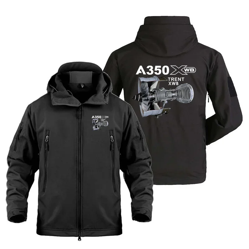 

A350 Trent Xwb Engine Aviation Pilots Outdoor Military Men's Tactical Shark Skin Fleece Warm SoftShell Coats Jackets
