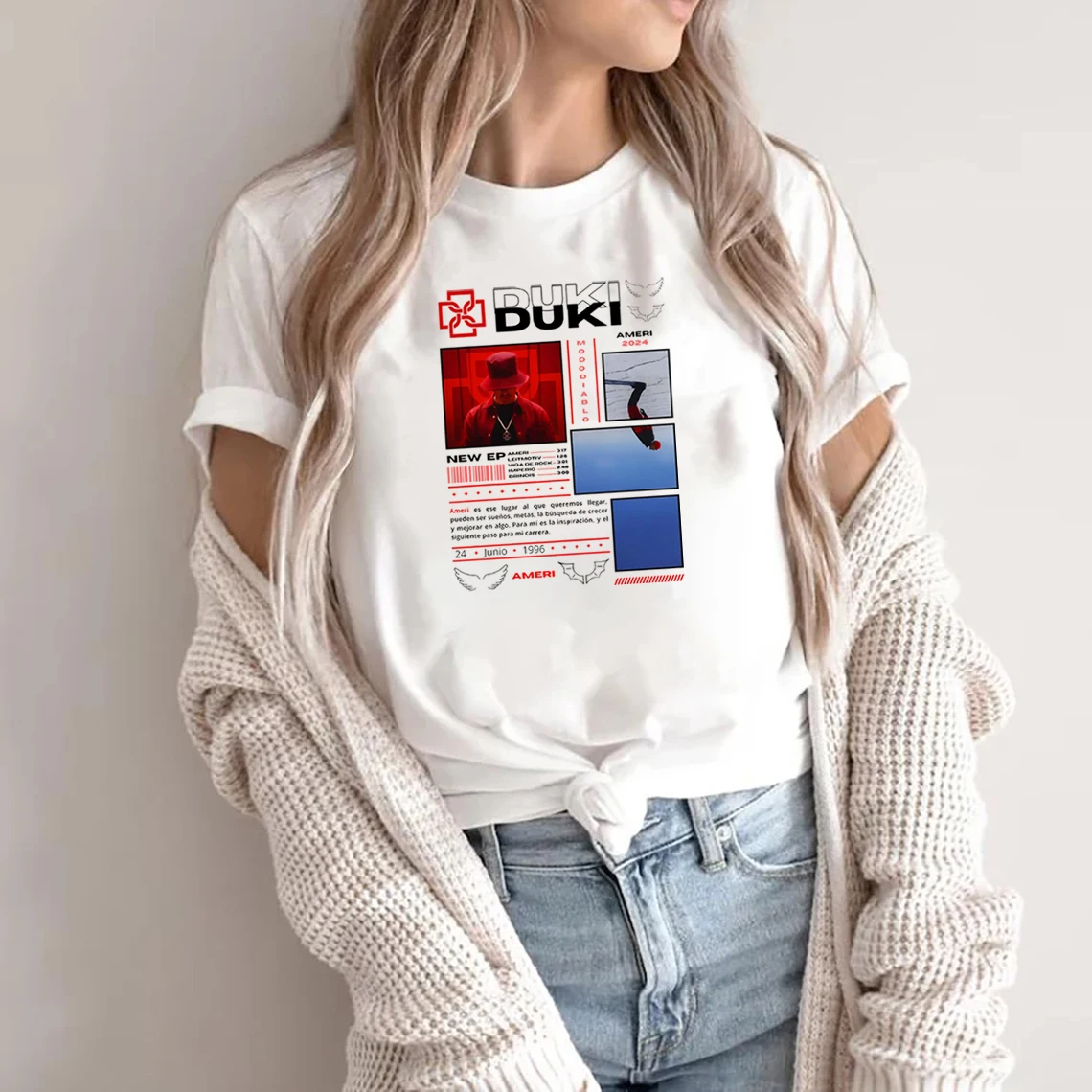 Rapper Duki ADA Tour 2024 T-shirt Rap Hip Hop Streetwear Y2k Unisex Vintage Mode Korte Mouw Duki ADA Tour 2024 merch