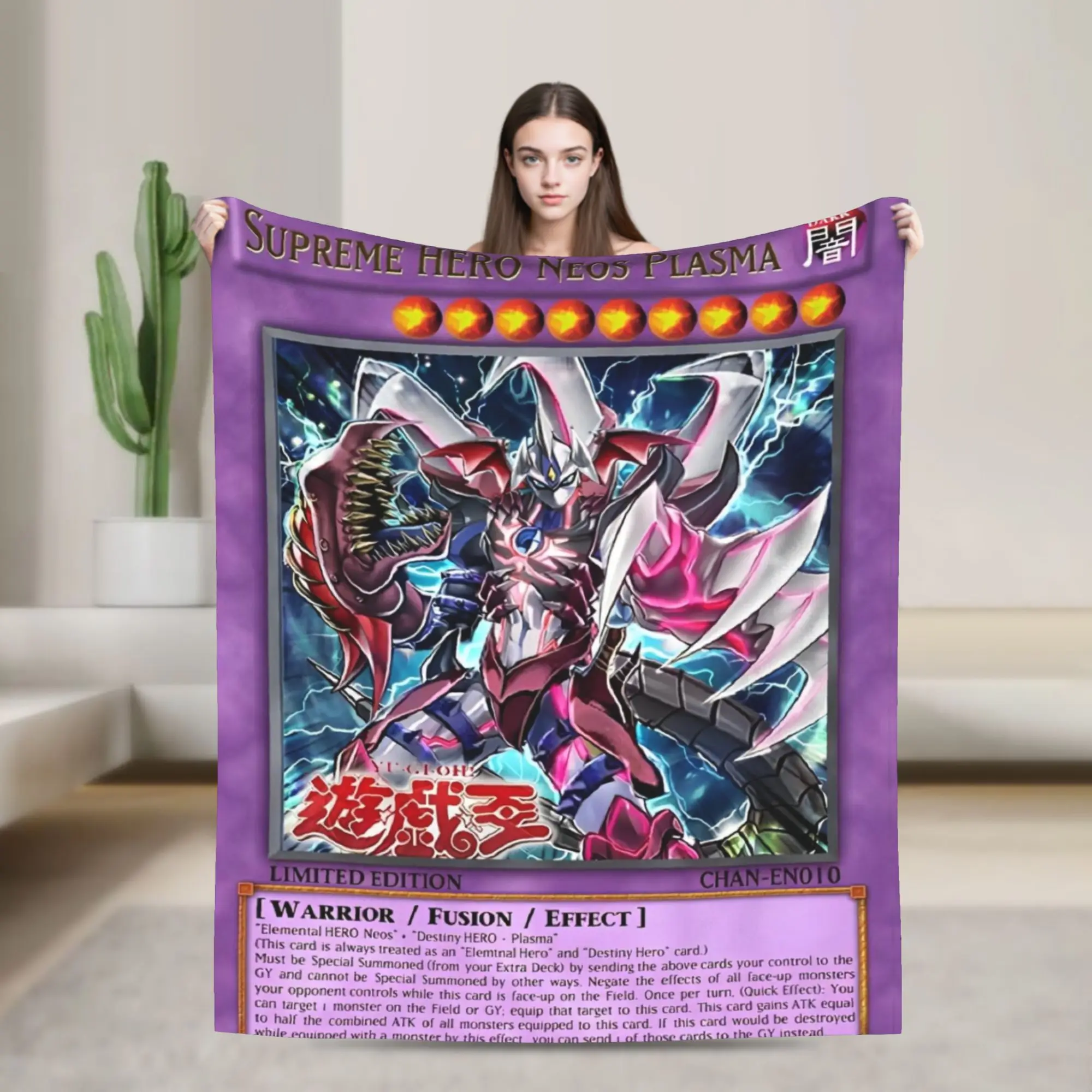 Anime Yu Gi Oh Card Blanket   Flannel Throw Blanket Bedroom Sofa Portable Soft Warm Bedspreads