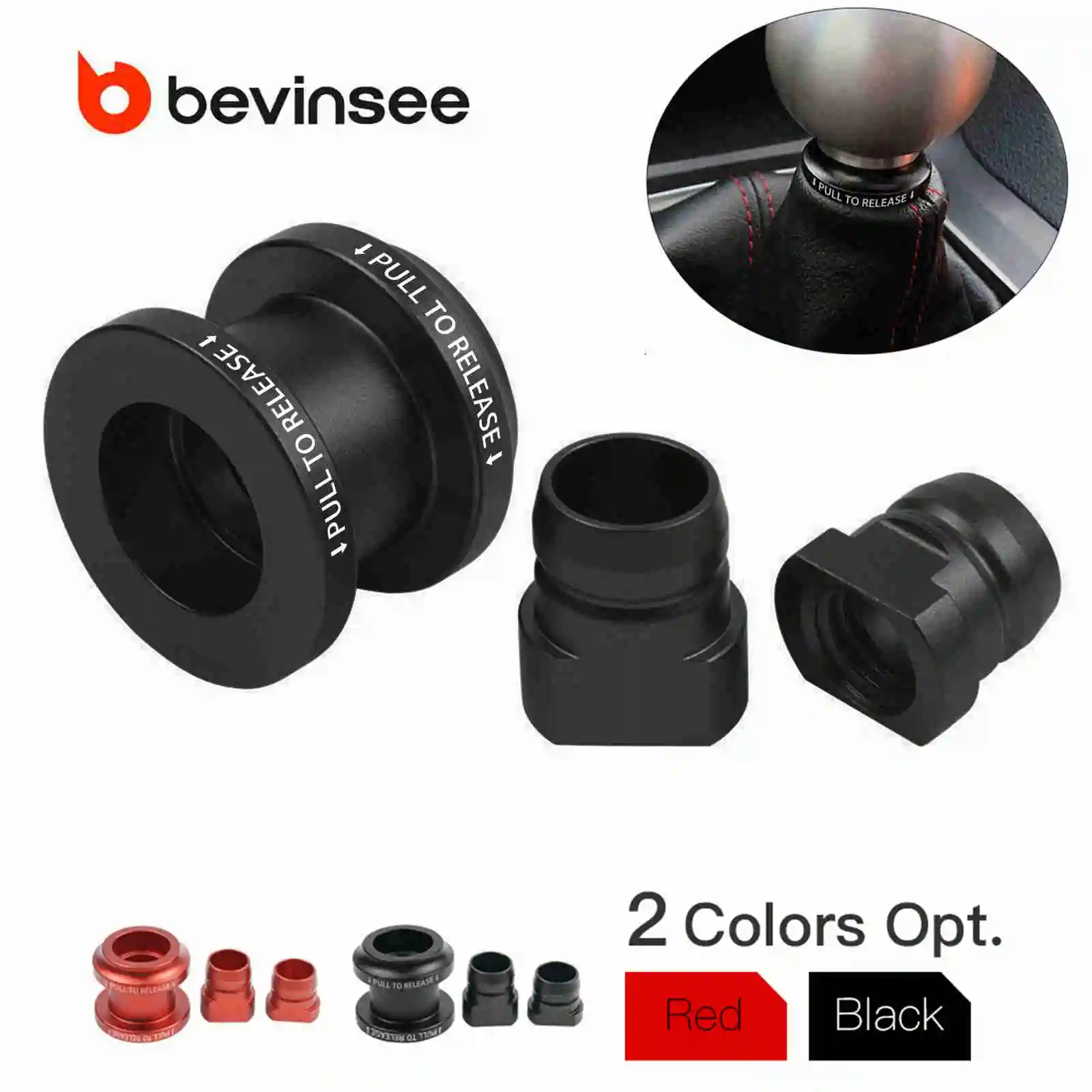 BEVINSEE Shift Boot Collar Ring Kit for Honda Civic/Si/Type R/S2000/Accord/Integra-R/CR-V/Element for Acura RSX/TSX