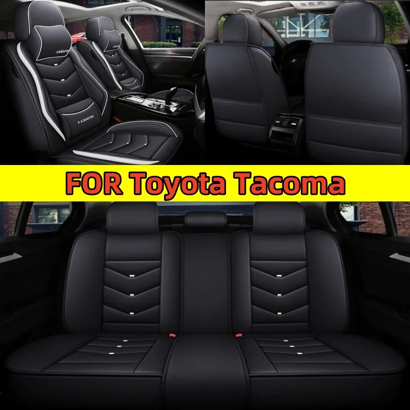 

FOR Toyota Tacoma Car seat cover waterproof artificial leather soft comfortable headrest solid waist full wrap seat cover