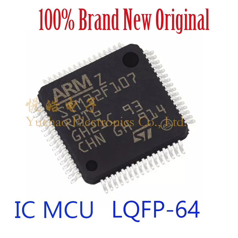 100% Brand New Original STM32F107RBT6 STM STM32 STM32F STM32F107 STM32F107RB IC MCU LQFP-64