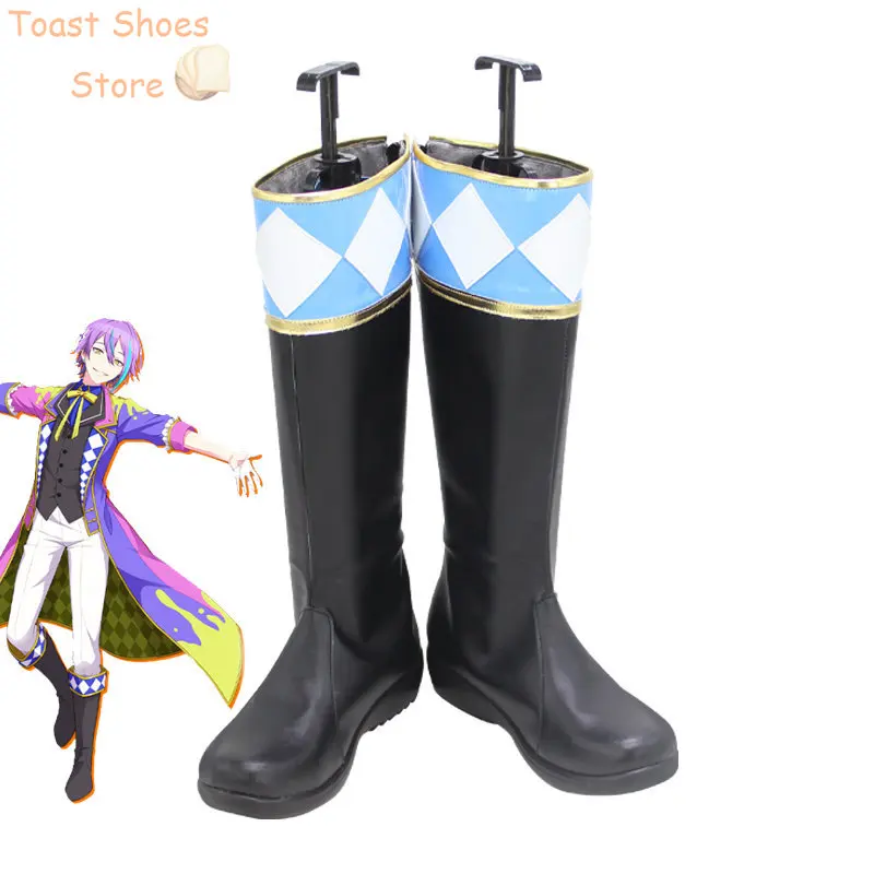 Kamishiro Rui Cosplay Schoenen Spel Project Sekai Kleurrijke Podium Pu Lederen Schoenen Halloween Party Boots Cosplay Prop Kostuum Prop