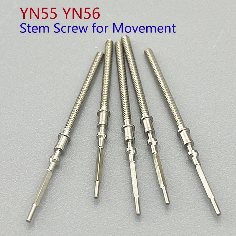 2/4PCS YN55 Watch Stem YN55/YN56 Movment Watch Crown Winding Stem Stainless Steel Replacement Repair Parts