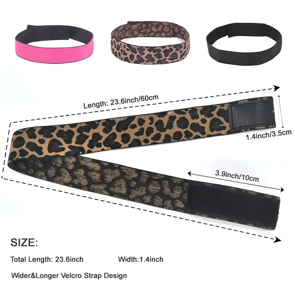 5 قطع من الأربطة المرنة للشعر المستعار، أربطة ذوبان حافة شعر مستعار أمامي قابلة للتعديل للنساء، بدون إبزيم سحري متعدد الألوان لعيد الميلاد /*. .