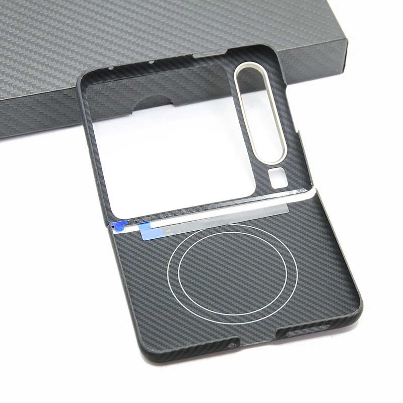 

ZXKE True Fiber Case for HUAWEI Pura X, Embedded Iron Sheet, Magnetic Car Support, Magsafe, Aramid Fiber Shell