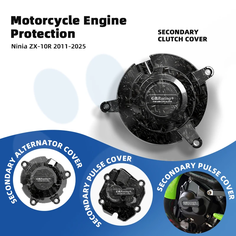 

Аксессуары для мотоциклов для KAWASAKI Ninja ZX-10R Protection Bundle (2011-2025) — импульсная крышка, крышка сцепления и крышка генератора