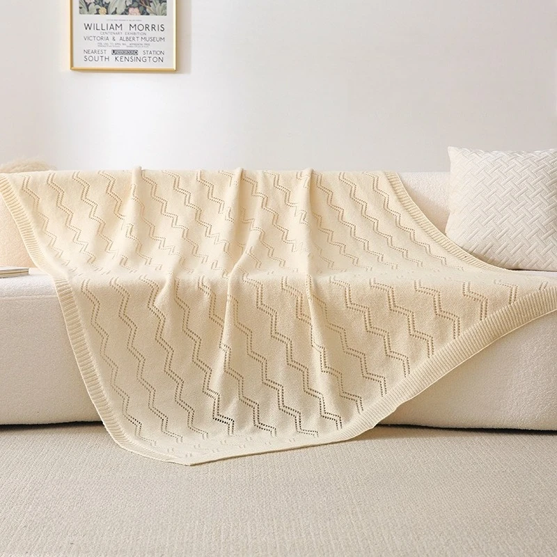 Pure Color Travel Blanket for Hotel Office Nap Couch Throw Soft Cozy Airline Style