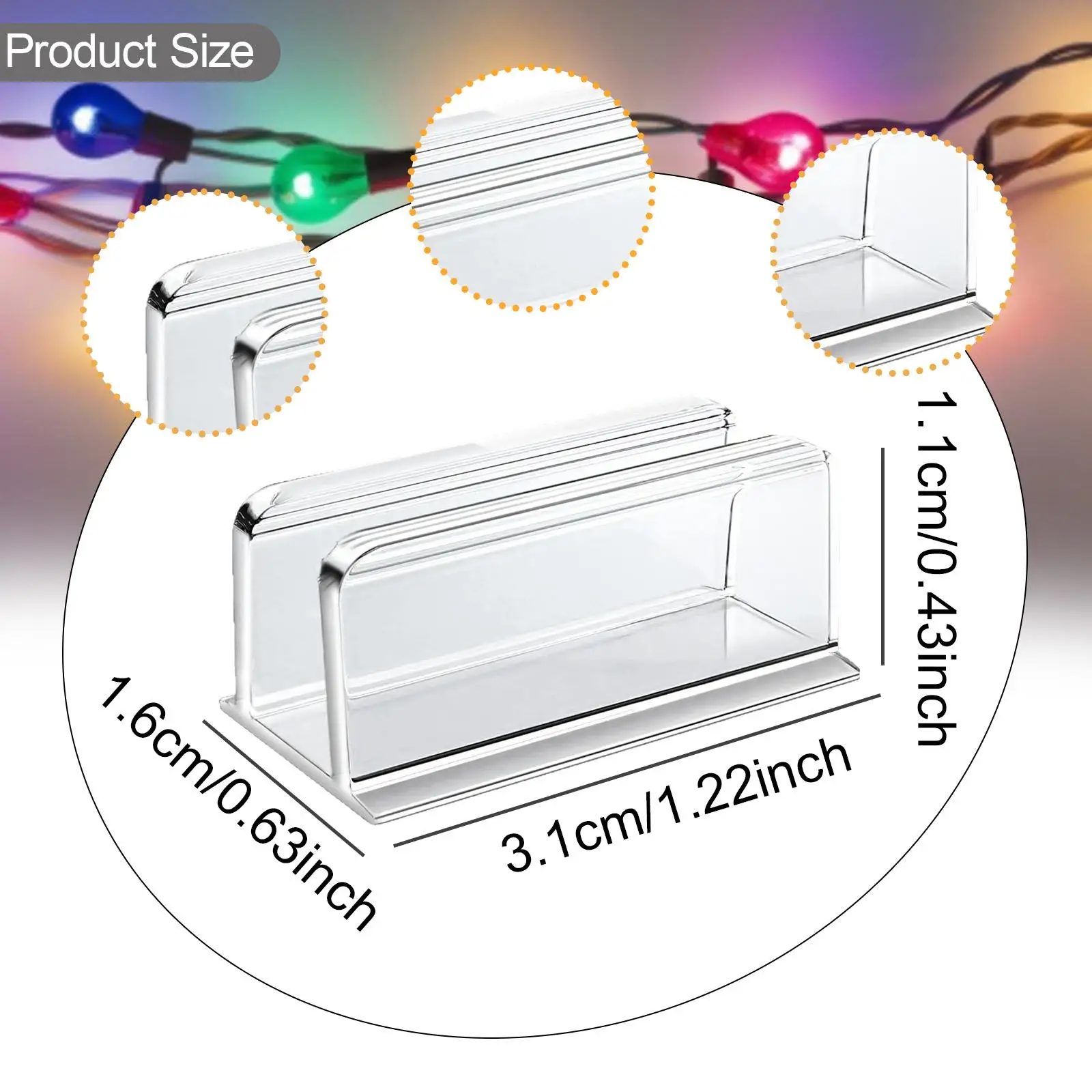 5x Neon Rope Light Clips Clear Easy to Install Compact Accessories Mounting Brackets Install Fixing Clips for Ceiling Glass Wall