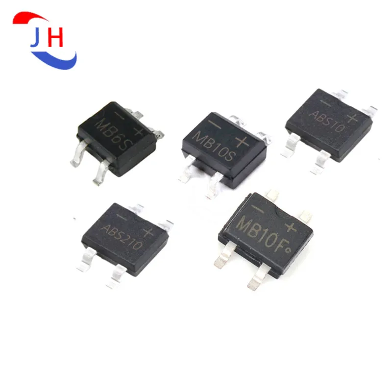 10PCS MB6S MB10S MB6F MB10F ABS10 ABS210 SOP-4 Patch Rectifier bridge stack