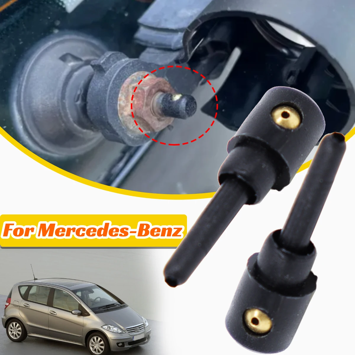 For Mercedes-Benz A Class W169 2004-2012 Rear Wiper Washer Jet Nozzle Windscreen Window Spray Cover Cap Spare Parts Repair Car
