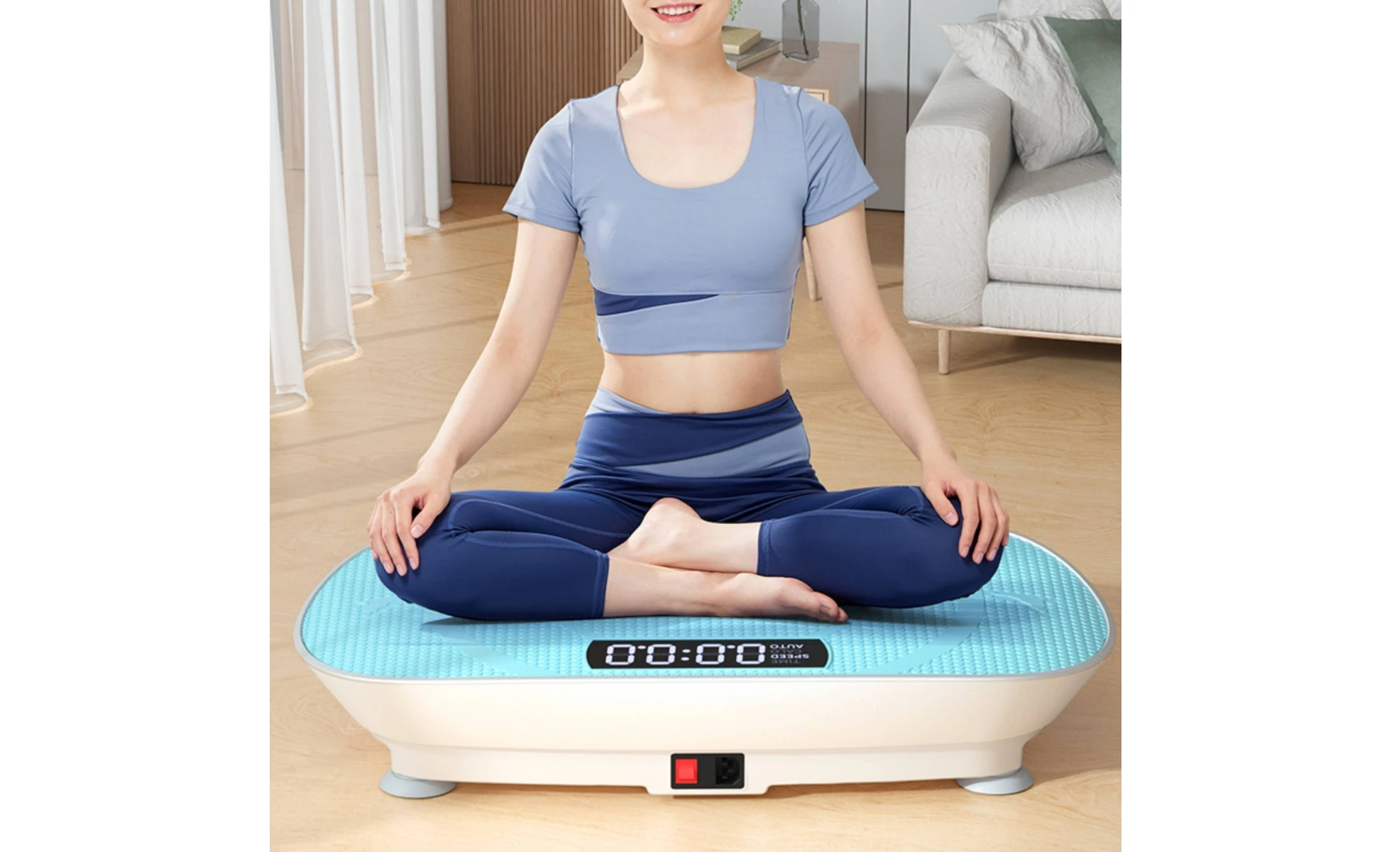 Vibration Plate with Non-Slip Surface Compact Vibrating Fitness Platform Shaker Machine Portable for Home Workouts Vibration Plate with Non-Slip Surface Compact Vibrating Fitness Platform Shaker Machine Portable for Home Workouts