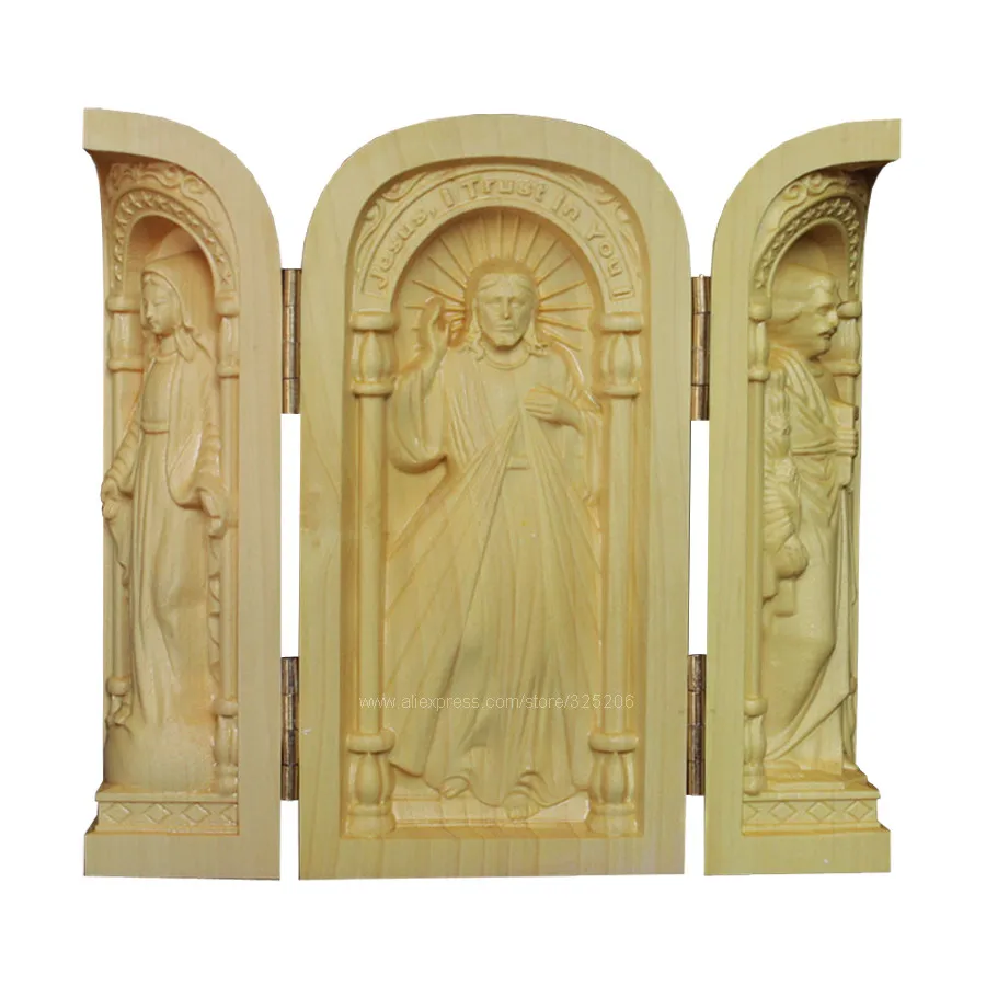 Vrigin Jesus St.Joseph Prayer Triptych